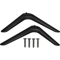 1Pair Universal TV Stand Base Legs Double Hole Plastic Feet Replacement Stable Support for Tabletop Screen TV Feet