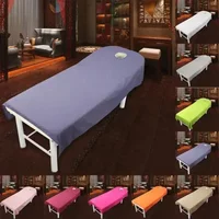 80x190cm/120x190cm Beauty Pink Massage Bed Fitted Sheets Massage Treatment Soft Sheets Spa SPA Bed Table Cover Sheets with Hole