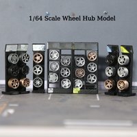 1:64 Scale Diorama Wheel Display Stand Model Accessories Workshops Garage Repair Scene Props Model