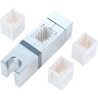 ABS Shower Head Holder Bracket Rack Adjustable Shower Bracket Holds for Bathroom Slide Bar w/ Four Sizes Slip-On Lift Rod Mounts