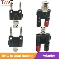 BNC to Banana Plug Splitter BNC Female to Dual Banana Female Socket Binding Post RF Coax Adapter for HF Radio Antenna