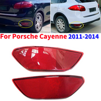 Auto Rear Bumper Lights Cover Right/Left Tail Fog Lamp Reflector For Porsche Cayenne 2011- 2014