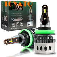 TCYATO 2PCS F10 H7 Led Headlight 6000K H1 H8 H4 Led Bulb Fog Light 9012 Hir2 9005 HB3 9006 HB4 Auto Lamp 16000LM 70W Turbo Mini