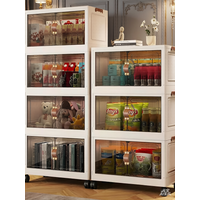 Large capacity installation-free folding storage cabinet household bedroom clothes organizing box toys sundries removable storag