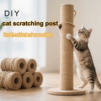 DIY Cat Scratching Post Replacement Poles Jute/Sisal Rope Covered Cat Tree Refill Parts Floor to Ceiling Cat Post Accessories