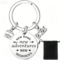 2026 House Warming Gifts New Home Housewarming Keychain New House Gift for Homeowner Friends Family Neighbor News Homes Keychain