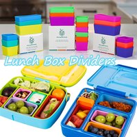 Silicone Lunch Box Dividers Reusable Food Container Bento Box Accessories Cupcake Baking Soup Cups Accessories for Kids Lunches