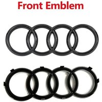4Rings Logo ABS Chrome Black Car Front Hood Emblem Bonnet Auto Badge Rear Trunk For Audi A3 A4 A5 A6 A7 A8 C7 C6 C5 B5 B6 B7 TT
