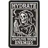 1PC Hydrate Outlive Your Enemies Embroidered Patch Iron On Gothic Adhesive Badge DIY Gift For Clothes Cap Bag Jacket Trucker Hat
