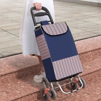 AOLIVIYA Nordic Foldable Portable Shopping Cart Trolley With Wheels For Elderly Grocery Outdoor Cargo Transport Handcart A268417