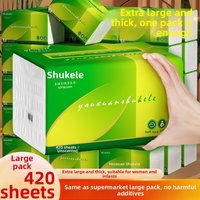 12-24 Packs Of Large Sized Toilet Paper, Living Room Napkins, 420 Large Sized Soft Facial Tissues, Hand Wipes, Sanitary Napkins