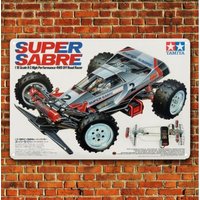 Metal Poster Vintage Rc Car Tin Sign Plaque Tamiya Super Sabre Buggy -aluminum
