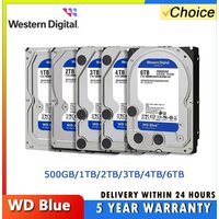 WD BLUE 4TB 6TB 3.5" Hard Drive Disk SATA III 5400 RPM 500GB 1T 2TB HD Hard disk For Monitoring Desktop Computer