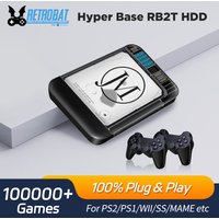Retrobat 2T Portable External Game HDD Built in 100000+ Games with 105 Emulators for PSP/PS1/PS2/WII/MAME/DC Retro Video Games