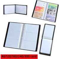 Leather 40/120/180/240/300 Cards ID Credit Card Holder Book Case Organizer Business Cards ID Credit Card Holder Case
