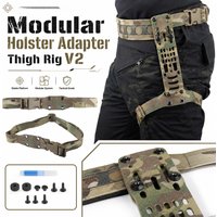 Modular Holster Adapter Thigh Strap V2, Tactical Drop Leg Platform, Adjustable Duty Gear Mount System