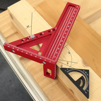 3D Multiple Angles Measuring Ruler Woodworking Square Protractor Triangular Measuring Tool 2-in-1 Carpentry Set Square Set