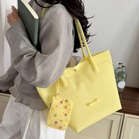 Waterproof PVC Tote Bag for Women Candy Color Large Capacity Shoulder Bag with Coin Purse Beach Handbag Travel Shopper Bags