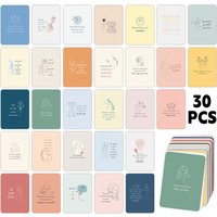 30pcs Inspirational Text Cards Motivational Refueling Stickers Postcards Atmosphere Decoration Wall Sticker For Friends Students