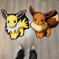 Pokémon Eevee/Lucario/Pikachu Irregular Design Carpet Anime Inspired Mats Soft Flannel Ideal for Home Decor Bedroom/Living Room