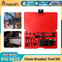 Zestaw do rozkuwania i zaciskania łańcucha Podofo 13PCS, narzędzie do naprawy łańcucha rowerowego, motocyklowego, rozkuwacz łańcucha, przecinak do łańcucha rowerów górskich i motocykli.