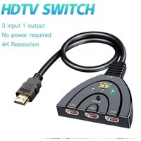 3 in 1 Out Video Splitter Adapter 4K 3D 1080P hdmi-Compatible Switch with Cable for TV Box Monitor Projector Laptop HD Devices