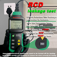 MASTECH MS5908C AC100-240V LCD Circuit Breaker Analyzer RCD Tester With Voltage GFCI Meter Mastech Socket Tester