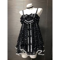 Goth Woman Clothes Dresses Vintage Lace Himekaji Backless Y2k 2000s Punk Gyaru Mini Skirt Polka Dot Sexy Summer Fairy Dress Chic