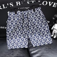 Luxury Business Casual Resort Style Men's Shorts Stylish Letter Full Print Summer Breathable Quick Dry Beach Shorts Moto Shorts