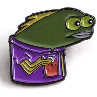 Long Neck Fish Enamel Pin Tom The Fish Badge My Leg Comedy Animation Character Peripheral Funny Meme Jewelry Decorative