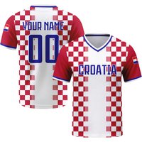Custom Croatia Soccer Jersey Personalized Name Number Breathable V-neck Football National Team Shirt for Men Youth Women