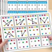 Visual tracking focus and attention training card,color and number recognition, ideal memory improvement,perfect children's gift