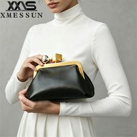 New Trendy Frame Clutch Bag For Women,2026 Fashion Microfibe Leather Clasp Evening Pouch Female Shoulder Messenger Bag Ins