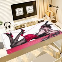 Gaming Mouse Pad, Large Desk Mat, Anti-slip, Stitched Edges, Bunny Girl Anime Print, Keyboard Pad for Office Gaming