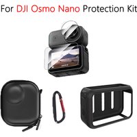 For DJI Osmo Nano Protection Kit Silicone Case Screen & Lens Tempered Glass Film Storage Bag Anti-Scratch Shockproof Protection