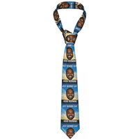 Classic Funny Kanye West Meme Neck Tie Mens Custom Silk POP Rapper Neckties for Office Cravat