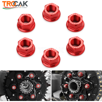 Motorcycle Rear Sprocket Wheel Nuts 6 Pcs M10*1.0 For Ducati Panigale 1199 1199S 1299 1299S V4 V4S V2 Monster 1200 1200S