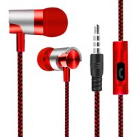 Red/Blue 3.5mm Wired Earphones Sport Headset In Ear Deep Bass Stereo Earbuds With Microphone For Iphone Samsung Huawei Xiaomi