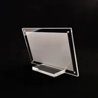 Acrylic Clear Price Tag Clip Sign Card Holder Table Desk Top Menu Display Label Racks Phone Frame Stand