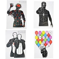 Shooting Target Paper 17.7x12.6 Inches Head and Chest Ring for Range Training 10 Pieces per Set