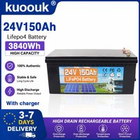 12V 24V 150Ah 100Ah 200Ah 350Ah LiFePO4 Lithium-Eisenphosphat-Batterie mit integriertem BMS für Wohnmobile, Golfwagen und Solarspeicher, EU-Lager