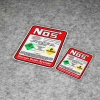 Car Stickers NOS Nitrous Oxide Systems Stickers Tuning Racing Vinyl Bottle Label Decal Motocross Waterproof Sunscreen,10cm
