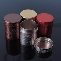 Sealed Can Thickened Mini Tea Box Aluminum Flower Embossed Sealed Tea Tin Airtight Spices Storage Jar Traveling Use