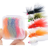 5pcs Fly Fishing Flies Brass BeadHead Woolly Bugger Streamers Saltwater For Steelhead Pike Bass Rainbow Trout Fishing Lures Bait
