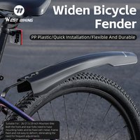 WEST BIKING Widen Bicycle Fender PP Durable Mountain Bike Fenders For 26/27.5/29 Inch MTB Adjustable Fenders Set Cycling Parts