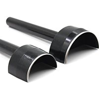 QJH Half-Round Leather Cutter Punch Strap End Punch Tool for DIY Crafting Handwork Strap Belt, Wallet and Bag (15 - 45 mm)