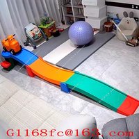 Plastic Roller Coaster with Sliding Car - Fun Amusement Ride for Kids
