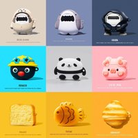 Pig-headed shark double dog Case For Apple AirPods 1 2 3 Pro 4 Case Cute Cartoon Silicone Earphone Protective Case For AirPods4