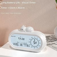 Elliptical three in one alarm clock, schedule check-in, snooze clock, backlit visual timer, cute timer, time management tool