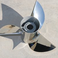 Captain Stainless Steel CNC Machining Racing Propeller Fit Mercury 25-70HP 11x14/15/16/17 3 blades 13 Teech Pressed-in Hub